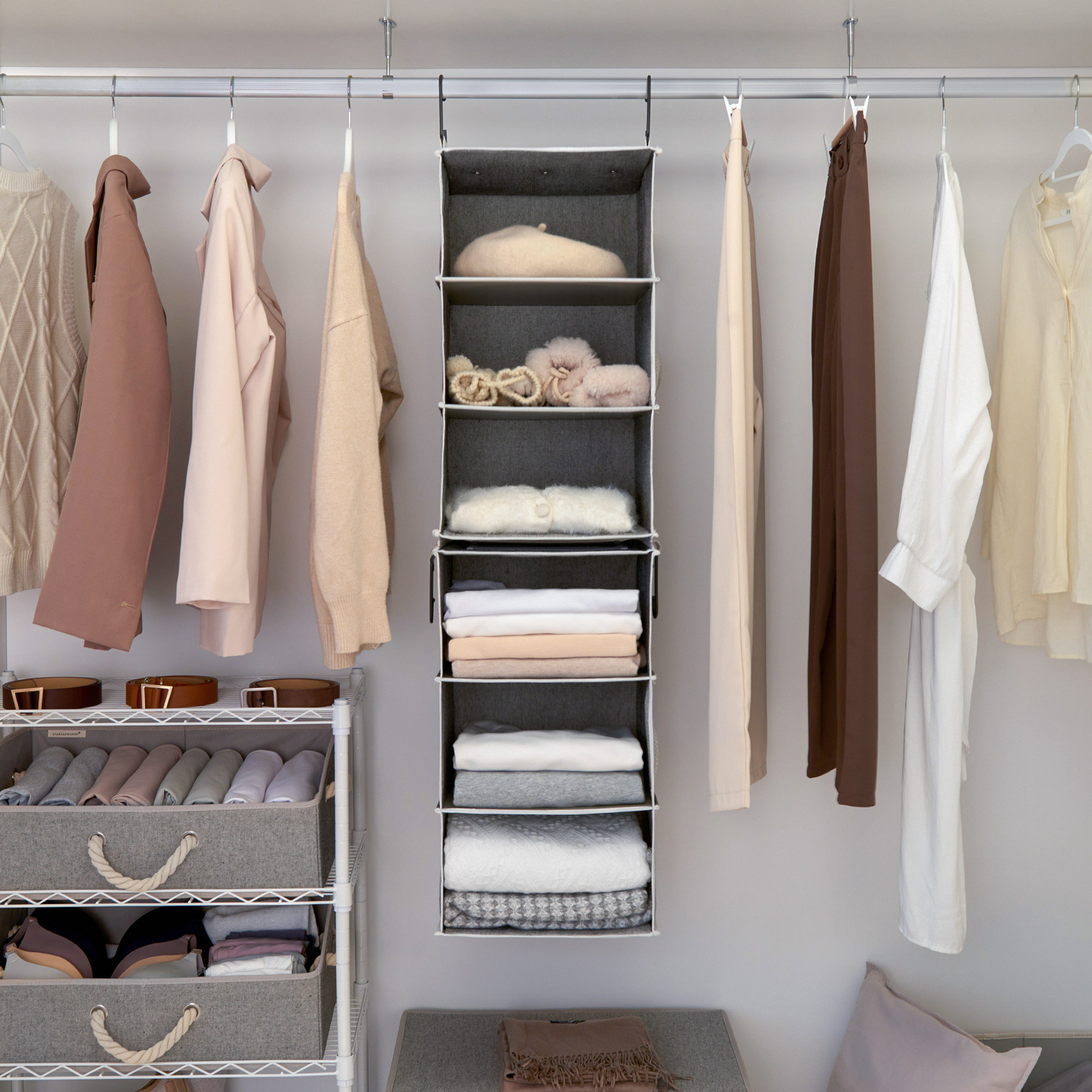 Detachable wardrobe organizer discount